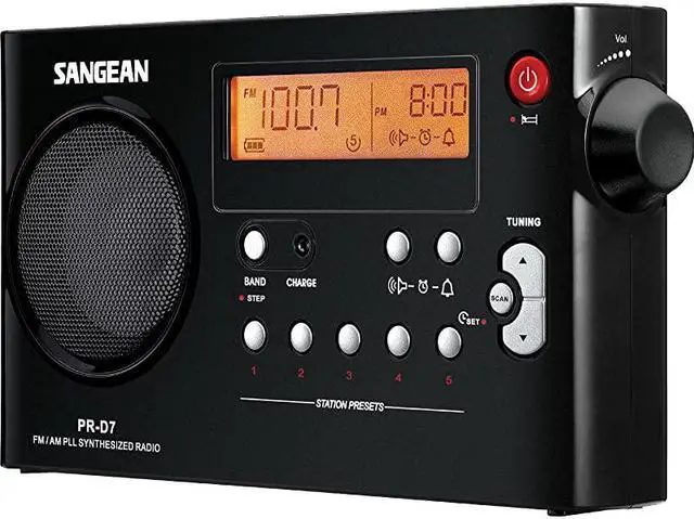 Alt view image 2 of 2 - PRD7 BK AMFM Digital Rechargeable Portable Radio Black PRD7BK