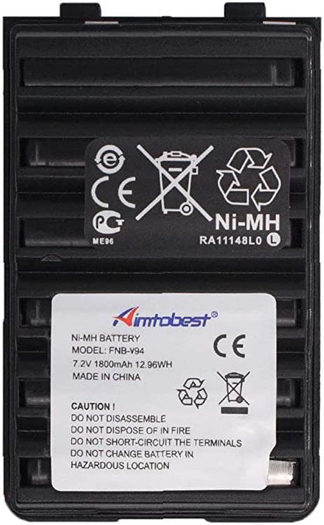 FNB-V94 FNB-V57 1800mAh Ni-MH Battery Compatible for Yaesu Vertex