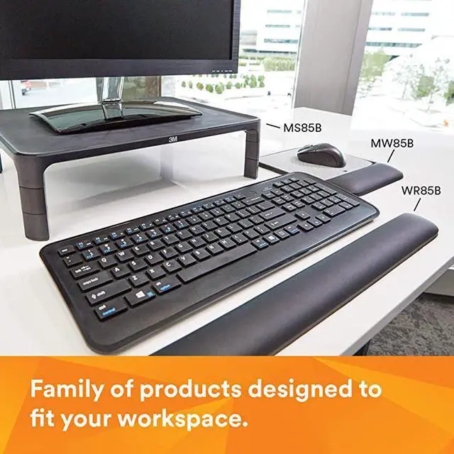 Alt view image 5 of 7 - Precise Mouse Pad with Gel Wrist Rest Soothing  Gel Technology and Satin Smooth Cover for All Day Comfort Optical Mouse Performance and Battery Saving Design MW85B