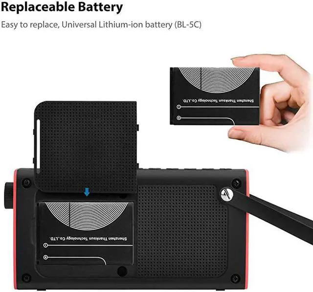 Alt view image 5 of 6 - SP850 Rechargeable Portable FM Radio with Bluetooth Speaker and SD Card MP3 Player 3-in-1, Auto Scan Save, LED Display, Small Handheld Pocket Battery Operated Wireless Radio (No AM)