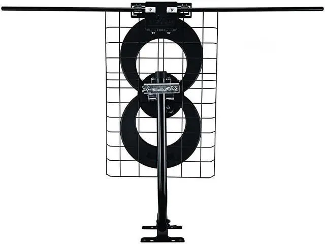 Alt view image 4 of 6 - ClearStream 2V TV Antenna 60+ Mile Range UHFVHF Multidirectional Indoor Attic Outdoor Mast wPivoting BaseHardware Adjustable Clamp Sealing Pads 4K Ready Black C2VCJM