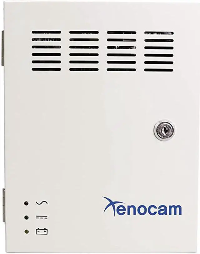 Main image of 9 Channel 9 Way 12V 10Amp DC Metal Boxed Cabinet Regulated Power Supply Unit with Backup Battery Link for Burglar Alarms CCTV Cameras PTZ Access Control