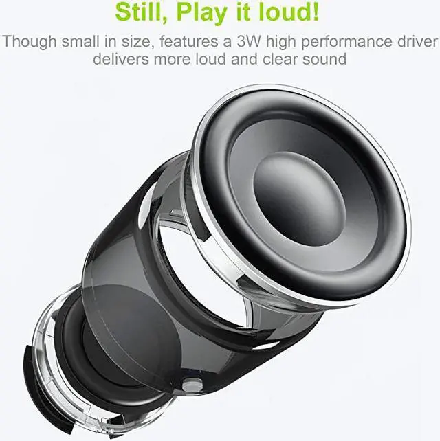 Alt view image 3 of 6 - Travel Case Packed A106 Pro Portable Bluetooth Speaker with Custom Bass Radiator Brief Design IP67 Waterproof Perfect Mini Speaker for Shower Room Bike Car Black