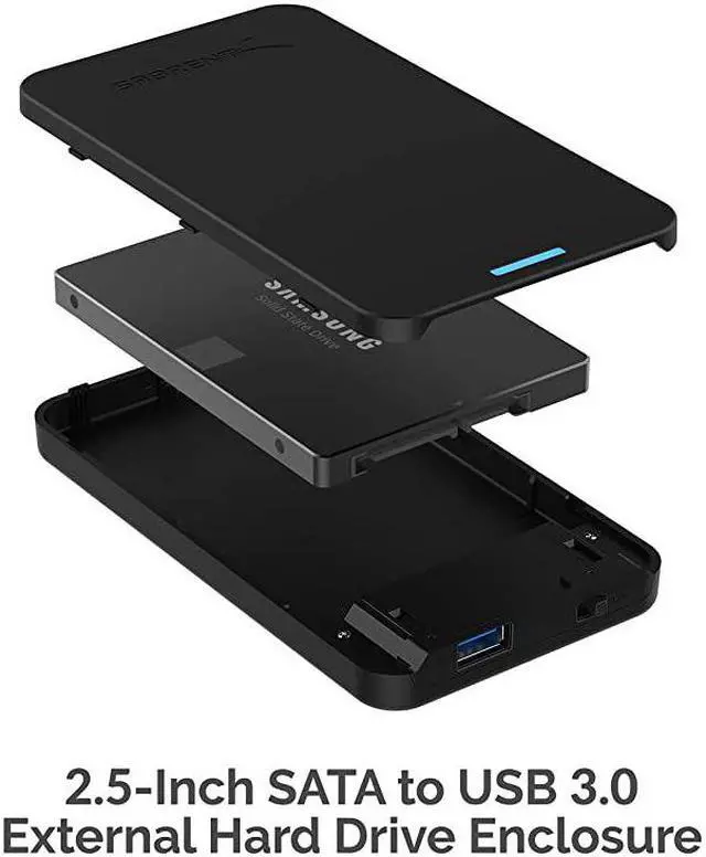 Alt view image 4 of 7 - 25Inch SATA to USB 30 ToolFree External Hard Drive Enclosure Optimized for SSD Support UASP SATA III Black ECUASP