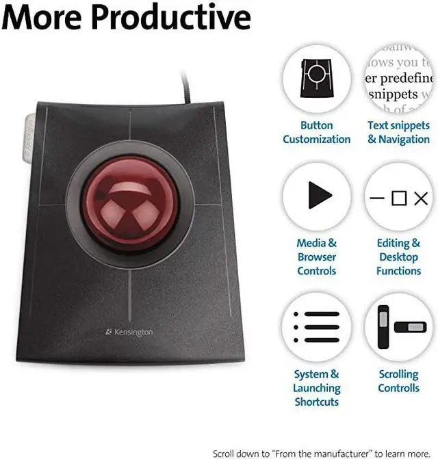 Alt view image 5 of 6 - SlimBlade Trackball Mouse K72327U