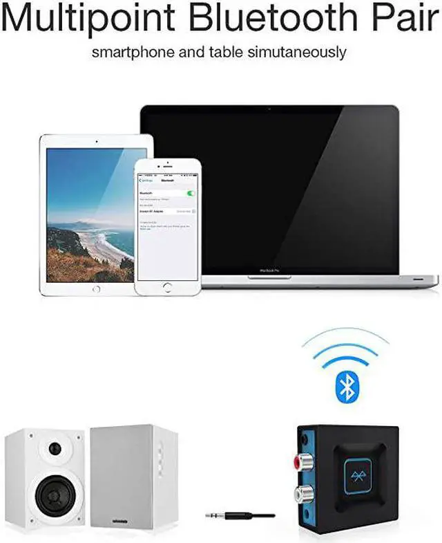 Alt view image 5 of 7 - Wireless Audio Receiver for Music Streaming Sound System Works with Smart Phones and Tablets Wireless Adapter for Speakers