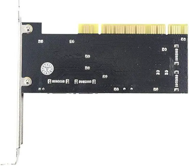 Alt view image 3 of 5 - 4 Ports PCI SATA Raid Controller Internal Expansion Card with 2 Sata Cables PCI to SATA Adapter Converter for Desktop PC Support HDD SSD