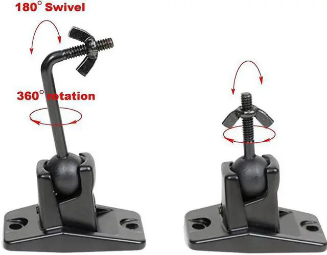 Alt view image 3 of 7 - 5 Black Universal Satellite and Audio Speaker Mount Bracket for Wall or Ceiling MS40B5 WM6