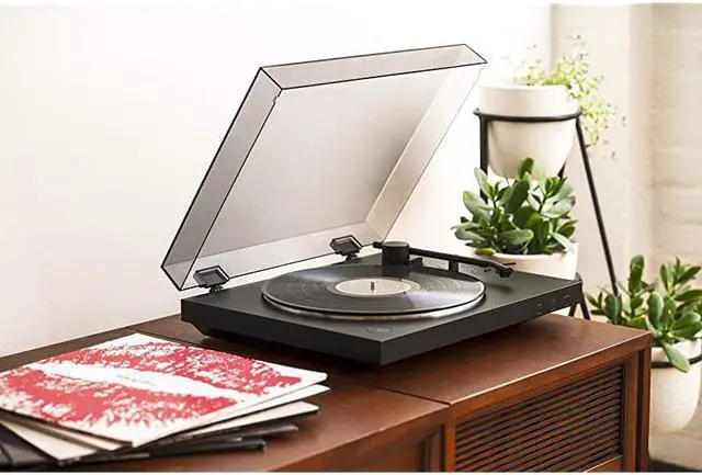 Alt view image 3 of 7 - PS-LX310BT Belt Drive Turntable: Fully Automatic Wireless Vinyl Record Player with Bluetooth and USB Output Black