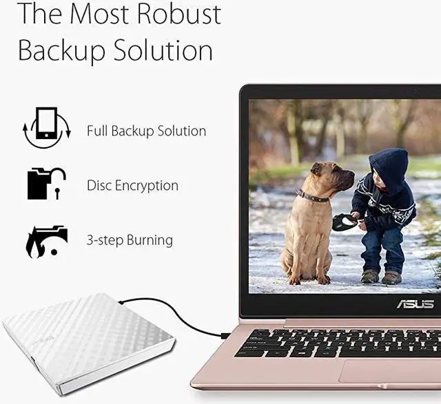 Alt view image 6 of 7 - LITE Portable USB 20 Slim 8X DVD Burner + Rewriter External Drive Compatible with both Mac Windows White SDRW08D2SUWGACIAS