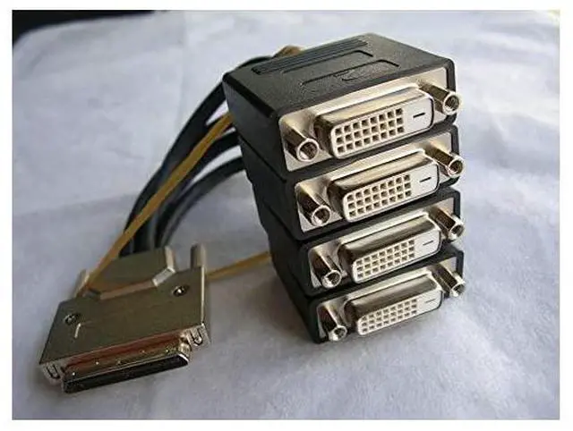 Alt view image 4 of 5 - Breakout CableAdapterSCSI 68Pin M to 4Port DVID24+1 F Splitter Breakout Cable for NVIDIA and VisionTek Graphics Cards