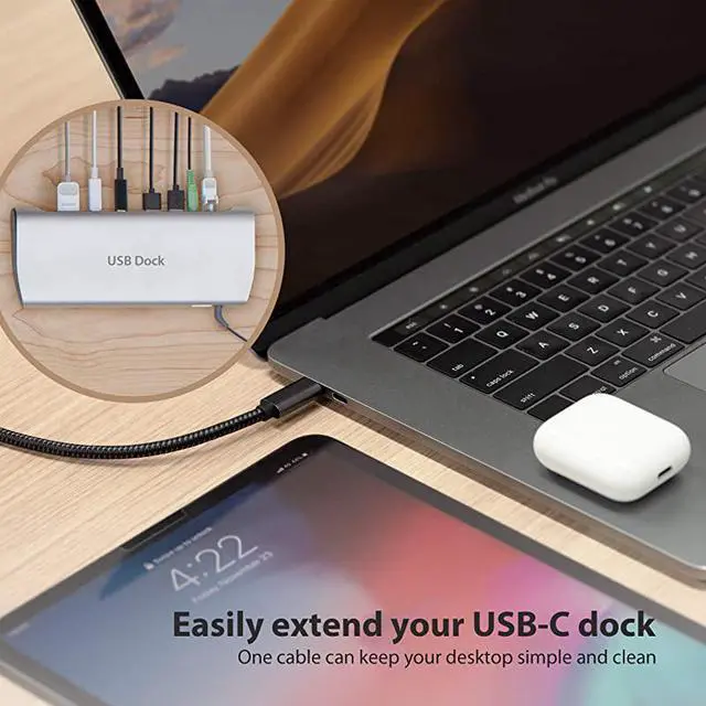 Alt view image 4 of 7 - USB Type C Extension Cable 33Ft1mNew Version USB 3110gbps Type C Male to Female Extension Charging Sync for Nintendo Switch MacBook Pro 20162017 Touchbar Dell XPS MS Surface Book