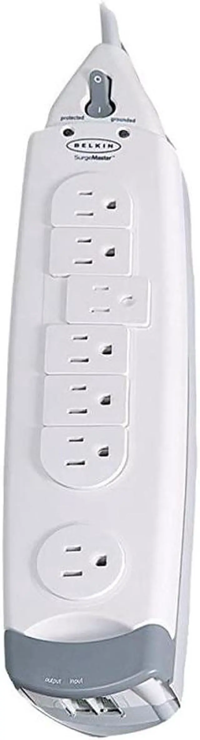 Main image of 7Outlet SurgeMaster Home Series Power Strip Surge Protector with 12ft Cord 1045 Joules White