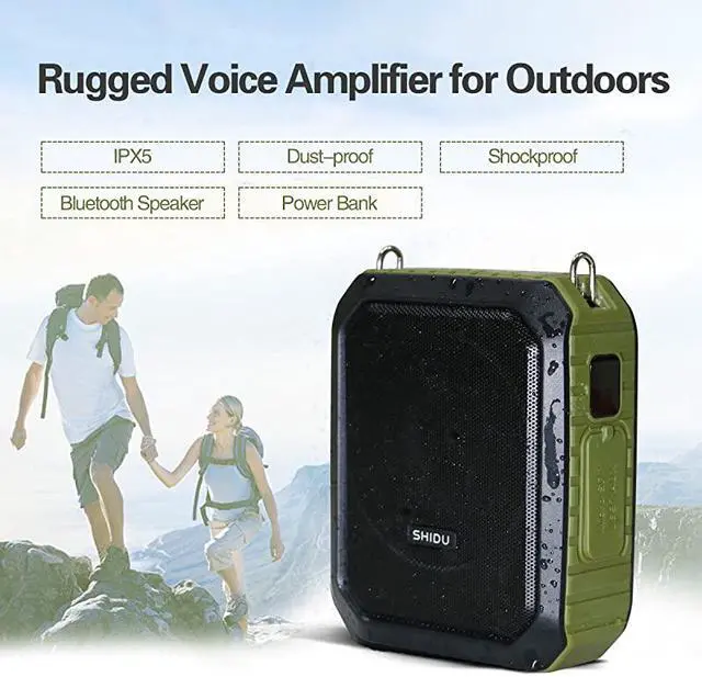 Alt view image 3 of 7 - WinBridge Voice Amplifier Microphone Headset Wired Loudspeaker Voice Changer Megaphone Portable Microphone Mini Amp Pa System for Teachers Parkinsons Outdoors Waterproof 18W