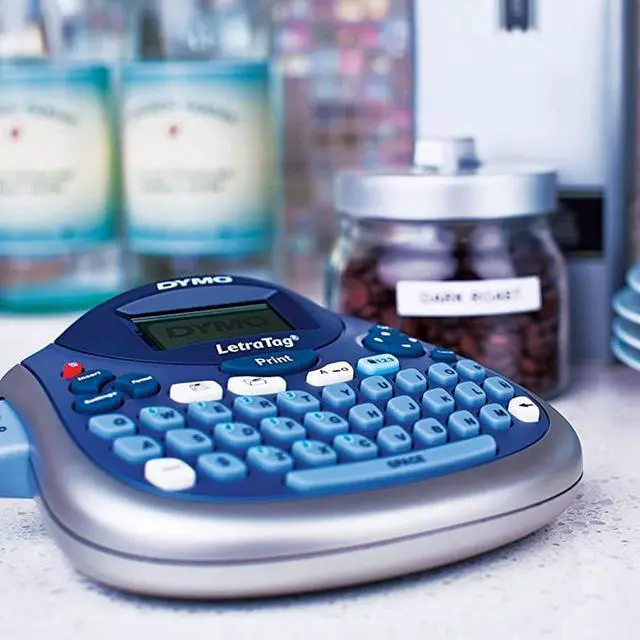 Alt view image 5 of 5 - LetraTag LT-100T Plus Compact, Portable Label Maker with QWERTY Keyboard (1733013),Silver/Blue