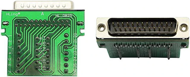 Alt view image 2 of 7 - DB25 Breakout Board DB25 Male DSUB Connector to DB25 Screw Solderless Wiring Terminal Module Breakout PCB Board Kits with Plastic Case M Black