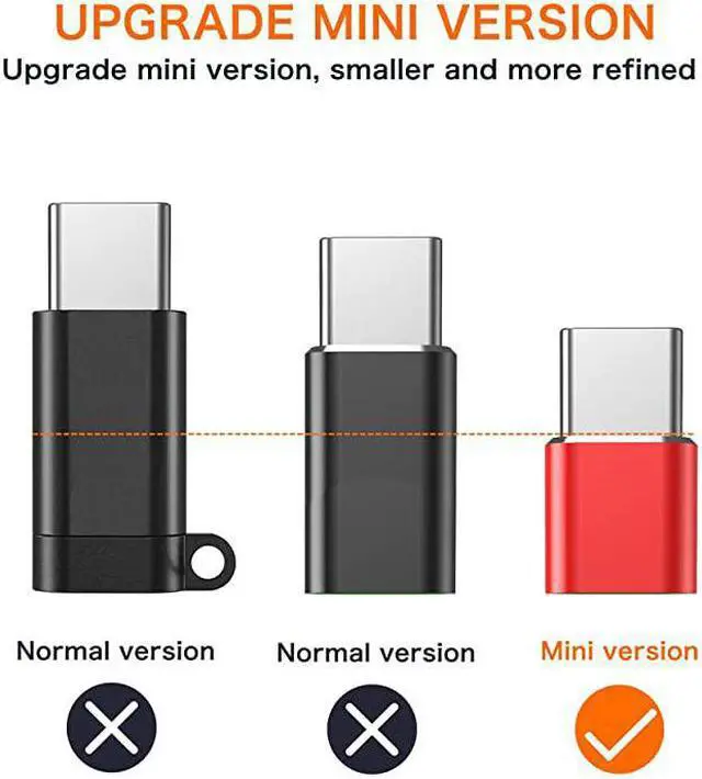 Alt view image 7 of 7 - USB Type C Adapter 4Pack Micro USB Female to USB C Male Convert Connector Fast Charging Compatible with Samsung Galaxy S10 S9 S8 PlusNote 9 8LG V35 V30 G7Nexus 6P 5XMoto Z2 Z3Red