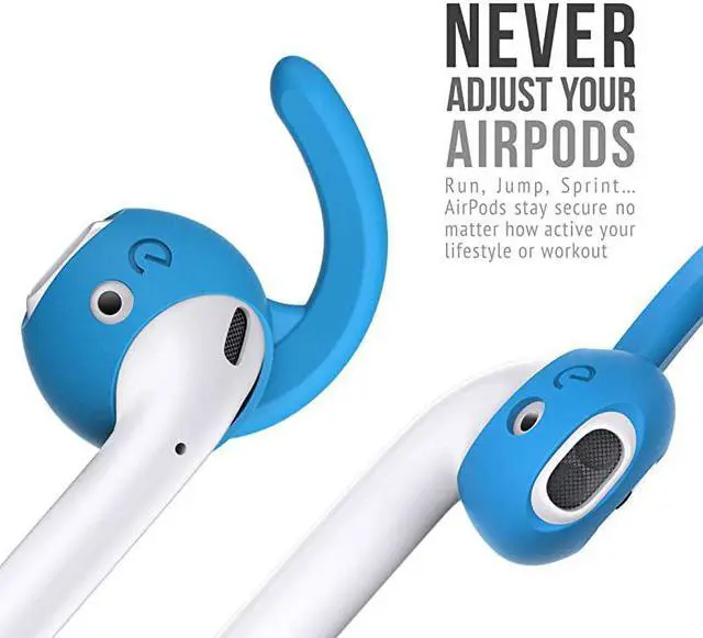 Alt view image 2 of 7 - 20 Ear Hooks and Covers Accessories Compatible with Apple AirPods 1 amp 2 or EarPods HeadphonesEarphonesEarbuds 3 Pairs Sky Blue