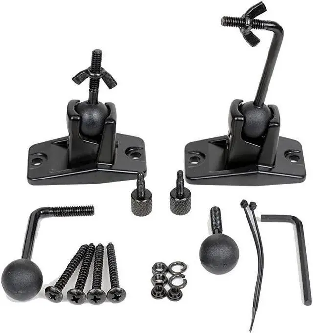 Alt view image 7 of 7 - 5 Black Universal Satellite and Audio Speaker Mount Bracket for Wall or Ceiling MS40B5 WM6