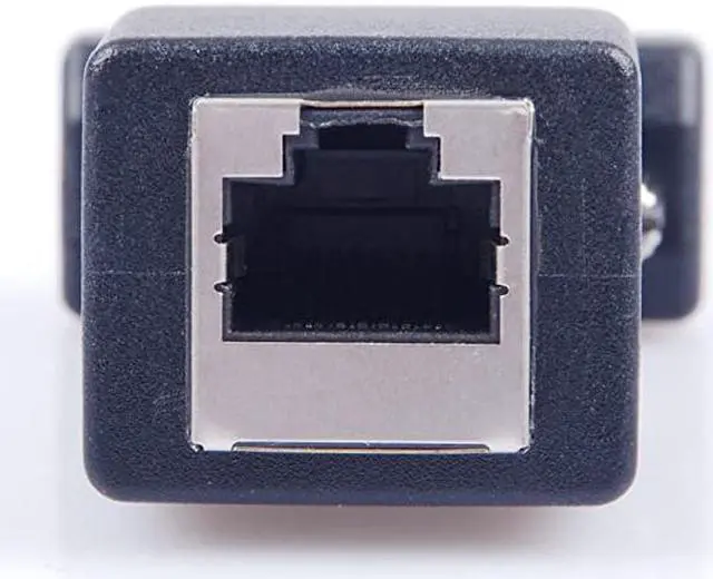 Alt view image 6 of 7 - DB9 RS232 COM Male Port to RJ45 Female Connector Card DB9 Serial Port Extender to LAN CAT5 CAT6 RJ45 Network Ethernet Cable Adapter