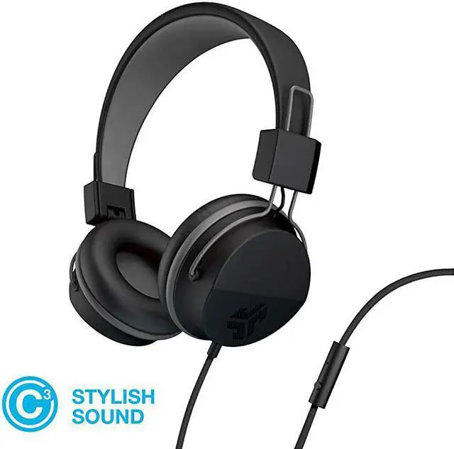 Main image of Audio Neon Folding OnEar Headphones | Wired Headphones | Tangle Free Cord | Noise Isolation | 40mm Neodymium Drivers | C3 Sound Crystal Clear Clarity | Black