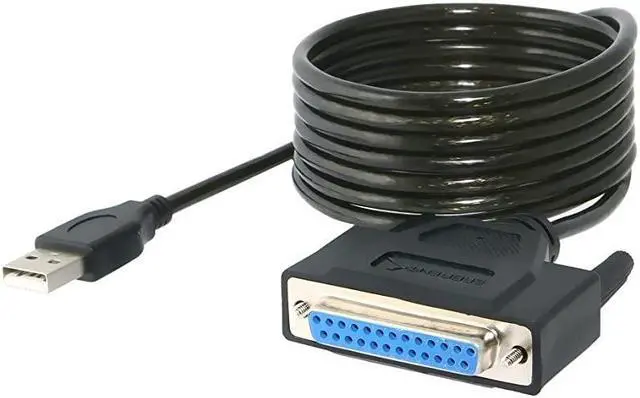 Alt view image 5 of 6 - USB 20 to DB25 IEEE1284 Parallel Printer Cable Adapter THUMBSCREWS Connectors CBDB25