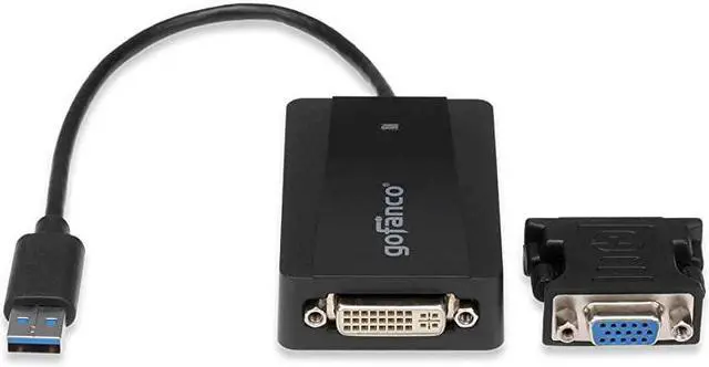 Main image of USB 30 to DVI or VGA Video Graphics Card Adapter for Multiple Monitors Up to 2048x1152 for Windows Mac Systems Using DisplayLink Includes DVItoVGA Converter Attachment USB3DVI