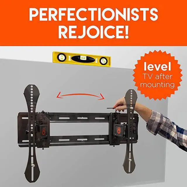 Alt view image 5 of 7 - Advanced Tilt Wall Mount for TVs Up to 86" - Maximum Tilt Range On Large TVs - Great for Mounting TV Above A Fireplace - Easy Install & Hardware Included