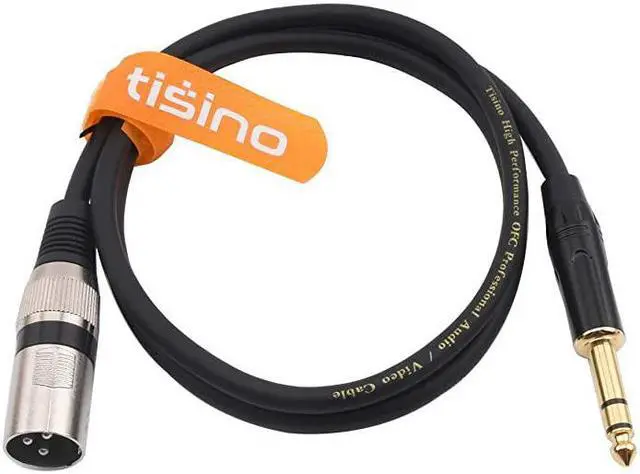 Alt view image 2 of 7 - 14 Inch TRS to XLR Male Balanced Signal Interconnect Cable Quarter inch to XLR Patch Cable 33 Feet