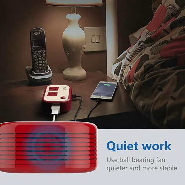 Alt view image 2 of 4 - Power Step Down 220V to 110V Voltage Converter with 4Port USB International Power Travel Adapter in UK European Italy Asia More Than 150 Countries Over The WorldRed