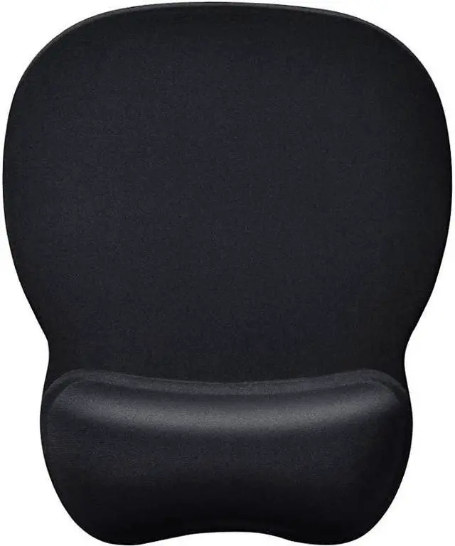 Main image of Ergonomic Mouse Pad with Wrist Support Gel Mouse Pad with Wrist Rest, Comfortable Computer Mouse Pad for Laptop, Pain Relief Mousepad with Non-slip PU Base for Office & Home, 9.4 x 8.1 in, Black