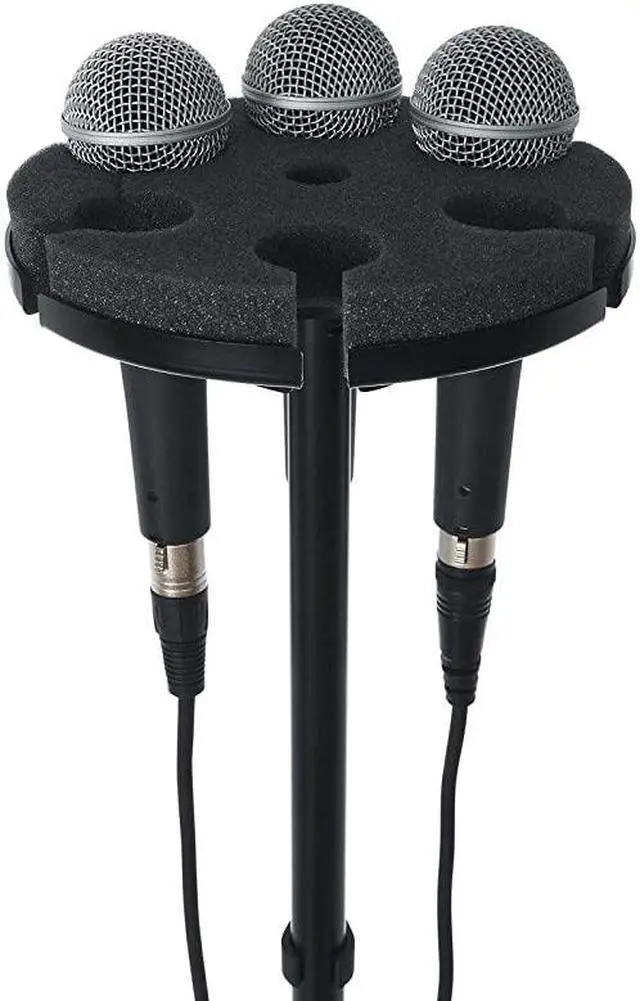 Alt view image 6 of 7 - Frameworks Mic Stand Adapter to Hold up to 6 Microphones Fits Both Wired and Wireless GFWMIC6TRAY