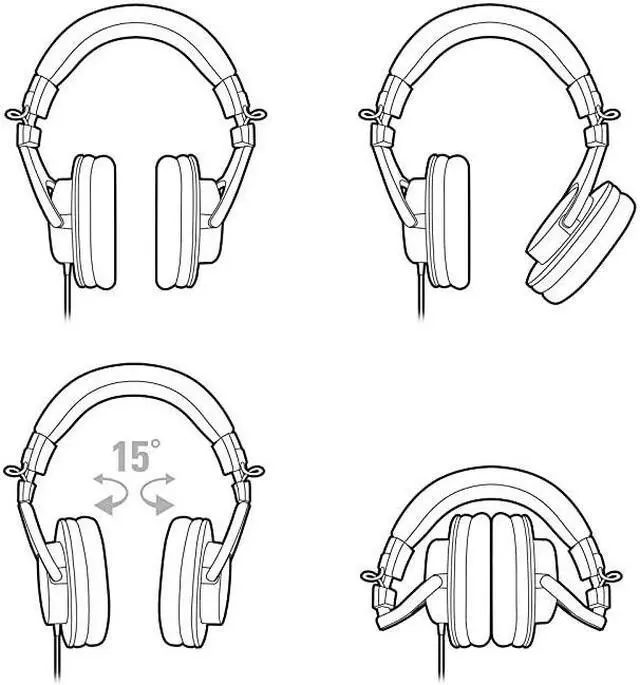 Alt view image 5 of 6 - ATHM30x Professional Studio Monitor Headphones Black