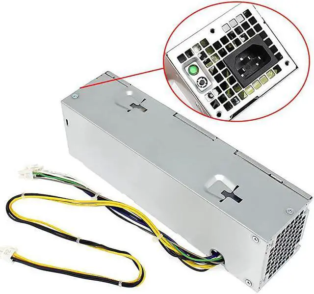 Alt view image 2 of 6 - L255AS-00 PS-3261-2DF Replacement Power Supply Compatible with for Dell Optiplex 3020 7020 9020 Precision T1700 Small Form Factor (SFF) Systems Part Number: YH9D7 R7PPW NT1XP 3XRJ0 (White)