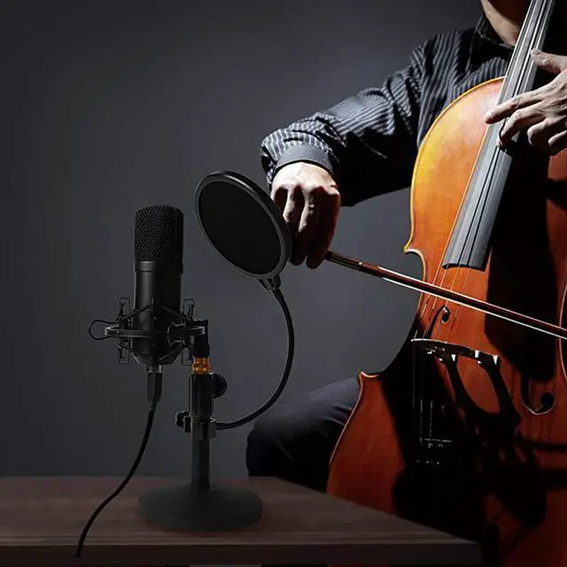 Alt view image 6 of 7 - USB Microphone Kit 192KHZ24BIT  AUA04T PC Condenser Podcast Streaming Cardioid Mic Plug Play for Computer YouTube Gaming Recording