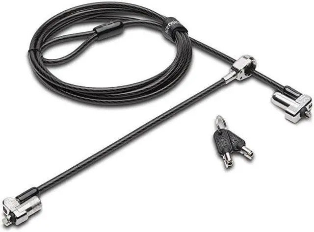 Main image of N17 Keyed Dual Head Laptop Lock for Dell Devices K67995WW Black Silver