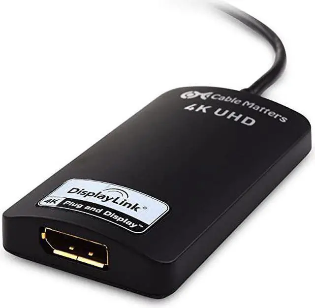 Alt view image 4 of 5 - USB to DisplayPort Adapter USB 30 to DisplayPort Adapter USB 3 to DisplayPort Adapter USB to DP Adapter Supporting 4K Resolution for Windows