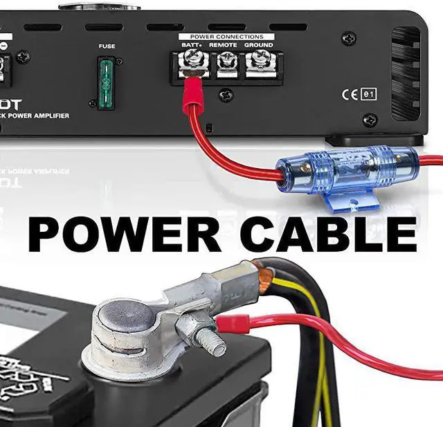 Alt view image 6 of 6 - KIT2 8 Gauge Amplifier Installation Wiring Kit A Car Amplifier Wiring Kit Helps You Make Connections and Brings Power To Your Radio Subwoofers and Speakers