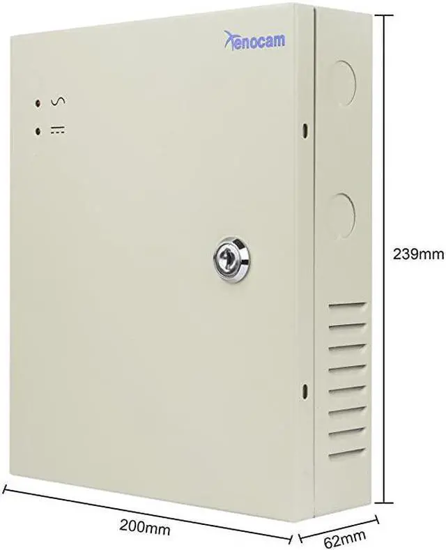 Alt view image 3 of 6 - 18 Channel 12 Volt DC Output CCTV Distributed Power Supply Box for Security Camera with 18 Pcs DC Male Pigtail