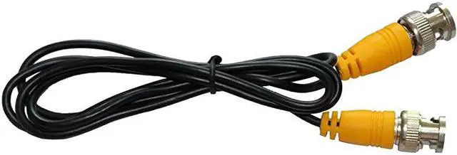 Alt view image 2 of 3 - 4Packs Black 1m BNC Male to BNC Male Jumper Cable with Yellow Connector for CCTV DVR to TV System