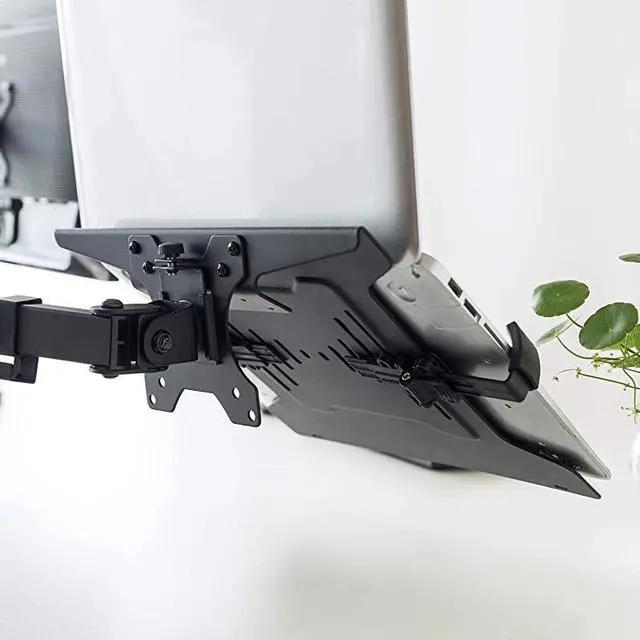 Alt view image 5 of 5 - Laptop Mount Tray for Monitor Arms and Stands Tray Only | Notebook Arm Mount Tray Fits 75 x 75 and 100 x 100 mm VESA Mount Holes | Fully Secures Laptop