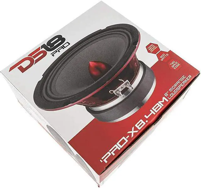 Alt view image 6 of 6 - PROX84BM Loudspeaker 8 Midrange Red Aluminum Bullet 550W Max 275W RMS 4 Ohms Premium Quality Audio Door Speakers for Car or Truck Stereo Sound System 1 Speaker