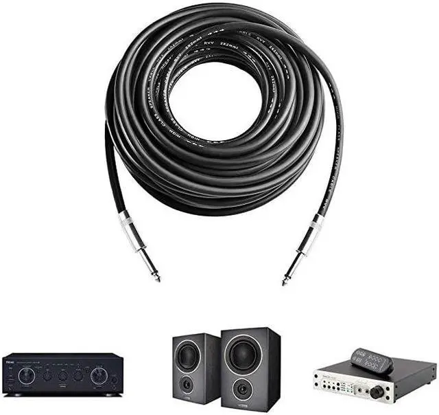 Alt view image 6 of 6 - 4Pcs 25 Feet Professional 1/4" to 1/4" Speaker Cables, 12 Gauge AWG 2-Conductor 1/4 Male Inch Heavy Duty Audio Amplifier Cord Wire, 4 Pack