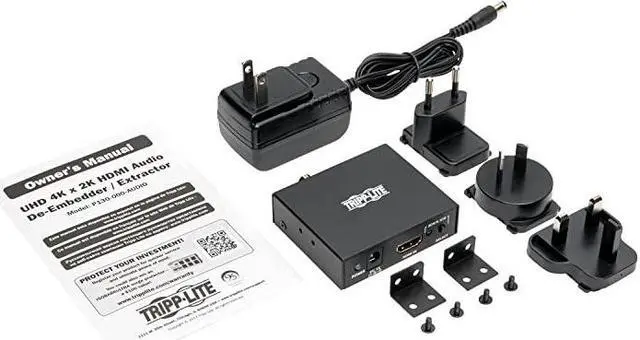Alt view image 4 of 4 - HDMI Audio De-Embedder / Extractor, UHD 4K x 2K @ 30Hz (P130-000-AUDIO),Black