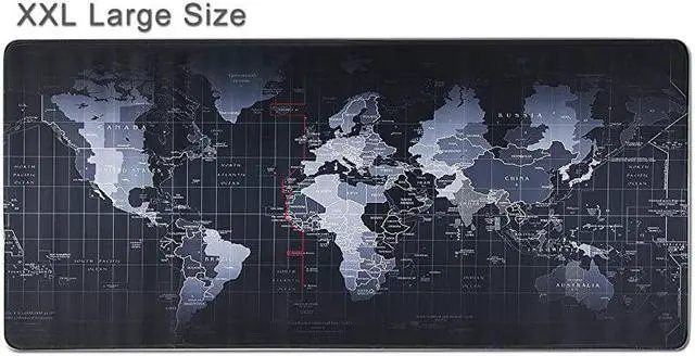 Main image of XXL Gaming Mouse Pad Portable Large Desk Pad Non Slip Water Resistant Rubber Base World Map Gaming Mouse Pad Keyboard Pad Large Area for Keyboard and Mouse
