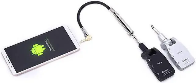 Alt view image 6 of 7 - 24GHZ Wireless Guitar System Builtin Rechargeable Lithium Battery Digital Transmitter Receiver for Electric Guitar Bass Black