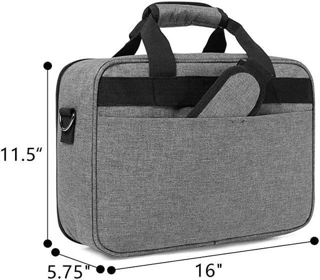 Alt view image 5 of 7 - Projector Case Projector Bag with Protective Laptop Sleeve Projector Carrying Case with Accessories Pockets Large16 x 115 x 575 Inches Gray