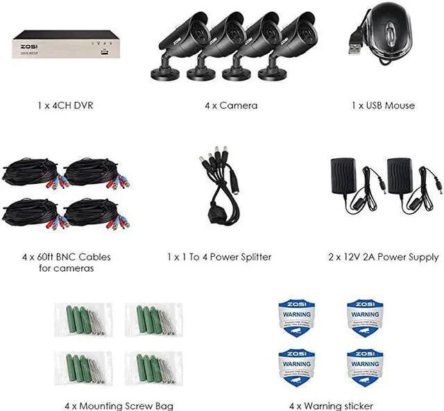Alt view image 2 of 7 - 1080P Security Camera System8CH Full 1080P HD Video DVR Recorder with 4X HD 1920TVL 1080P Indoor Outdoor Weatherproof CCTV Cameras with 120ft Long Night VisionNO Hard Drive