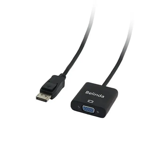 Alt view image 3 of 5 - DisplayPort Display Port DP Male to VGA Female Cable Adapter Converter Black Male to Female for DisplayPort Enabled Desktops to Connect to VGA Displays for PC