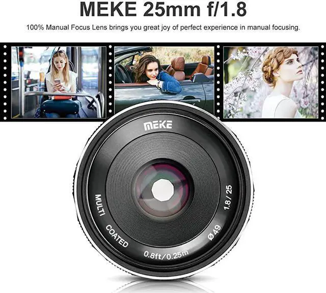 Alt view image 2 of 7 - 25mm F18 Large Aperture Wide Angle Lens Manual Focus Lens fit Fujifilm X Mount Mirrorless Cameras XPro2 XE3 XT1 XT2 XT3 XT4 XT10 XT20 XA2 XE2 XT100 XT200 XE1 XM1 XA1 XPro1 XS10